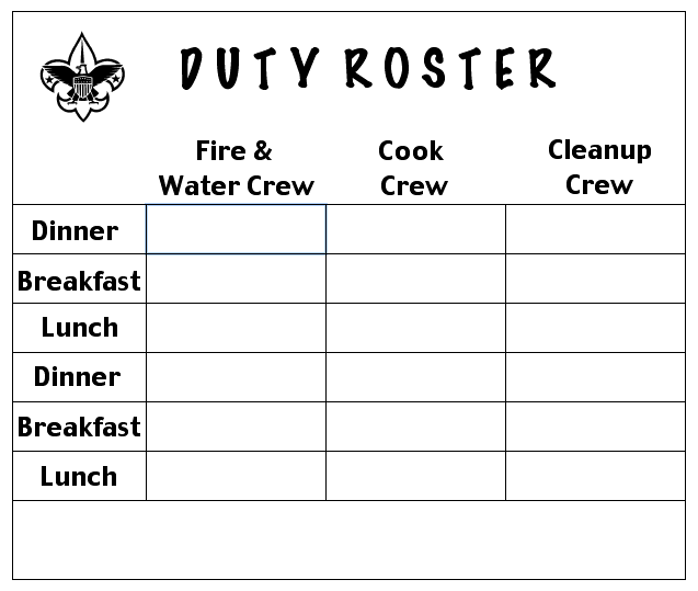Duty Roster